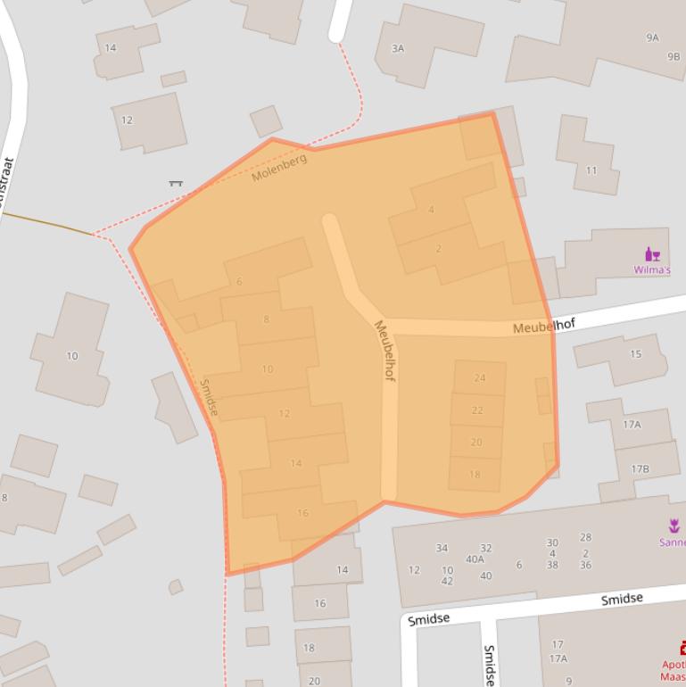 Kaart van postcodegebied 5386DG.