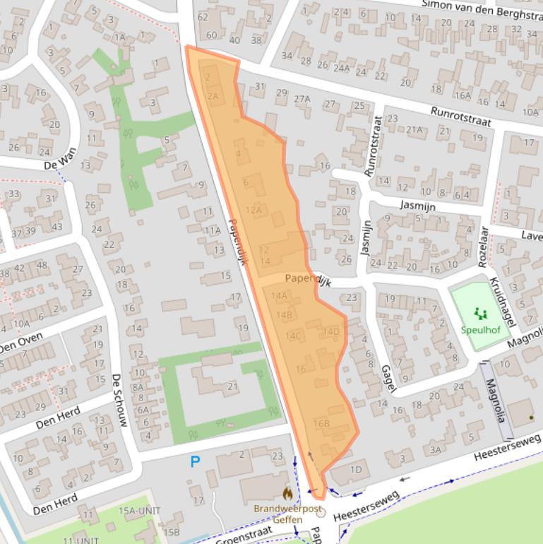 Kaart van postcodegebied 5386EC.