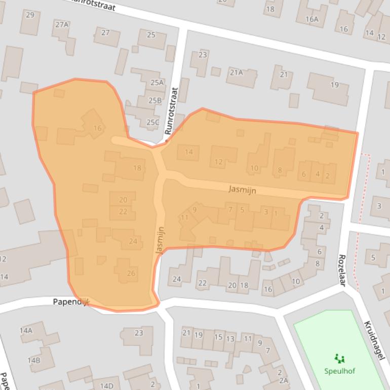 Kaart van postcodegebied 5386ES.