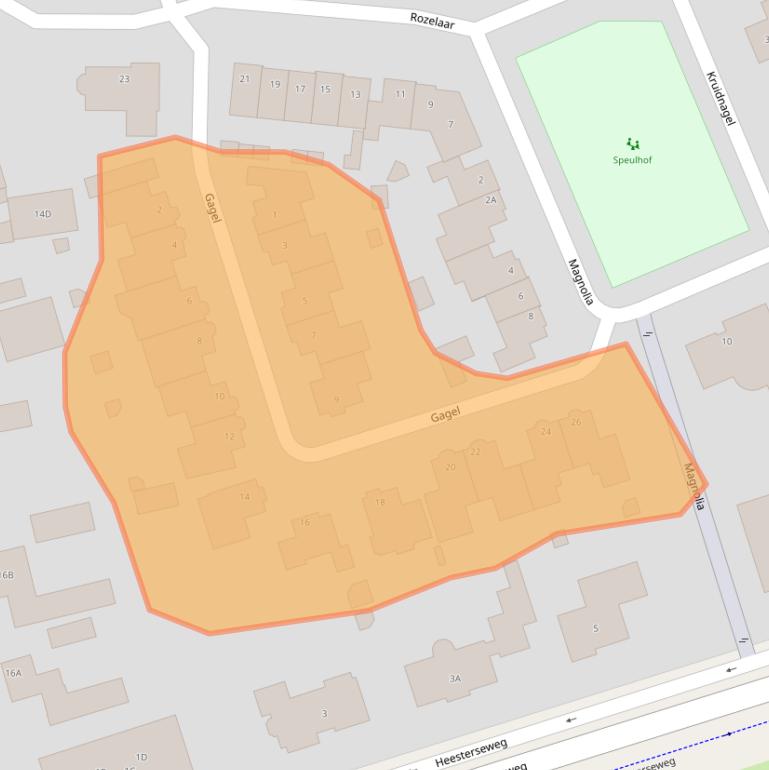 Kaart van postcodegebied 5386ET.