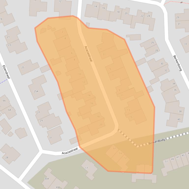 Kaart van postcodegebied 5386GA.