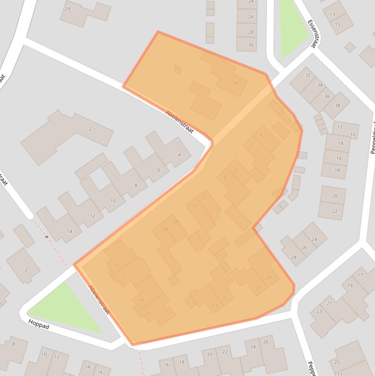 Kaart van postcodegebied 5386GG.