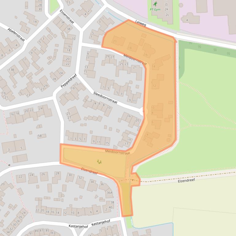 Kaart van postcodegebied 5386GZ.