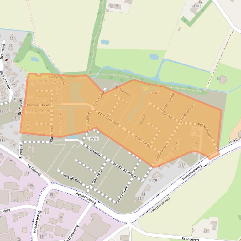 Kaart van postcodegebied 5386HA.