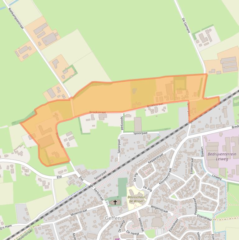 Kaart van postcodegebied 5386KD.