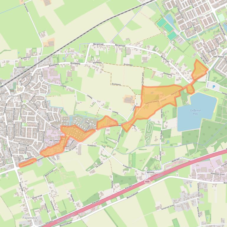 Kaart van postcodegebied 5386KT.