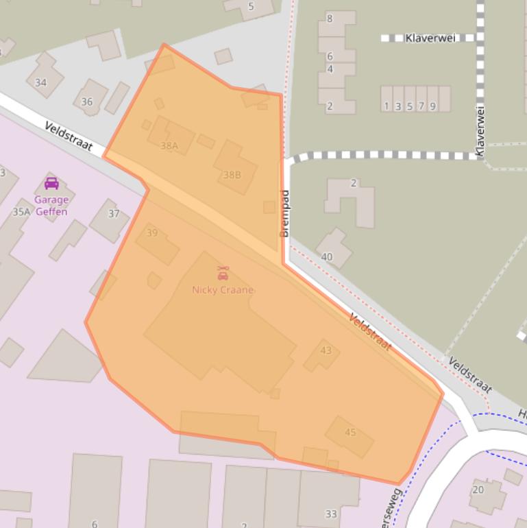 Kaart van postcodegebied 5386KV.