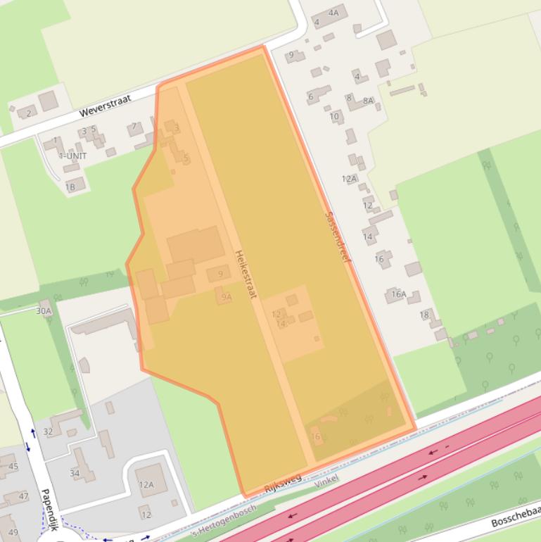 Kaart van postcodegebied 5386LA.