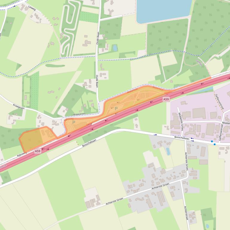 Kaart van postcodegebied 5386LE.