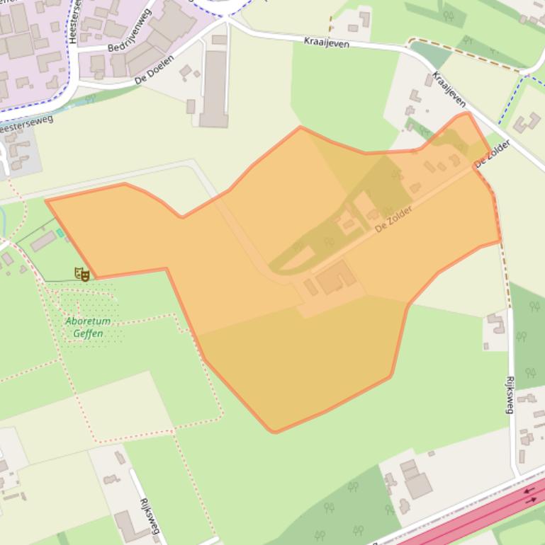 Kaart van postcodegebied 5386LG.