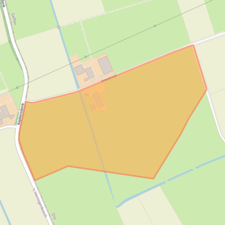 Kaart van postcodegebied 5386RV.