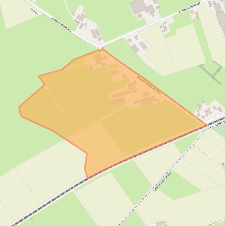 Kaart van postcodegebied 5386RX.