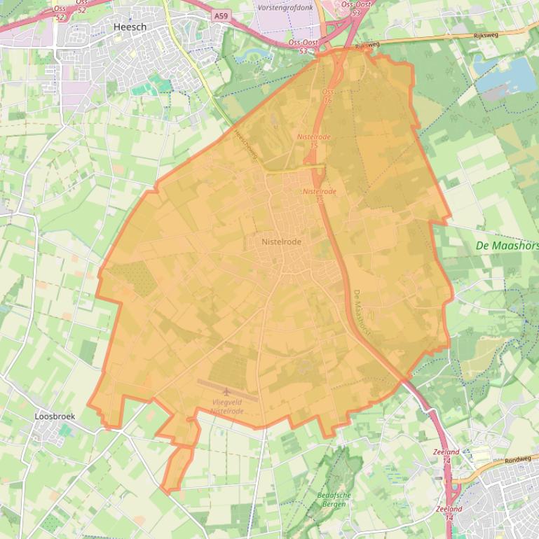 Kaart van postcodegebied 5388.