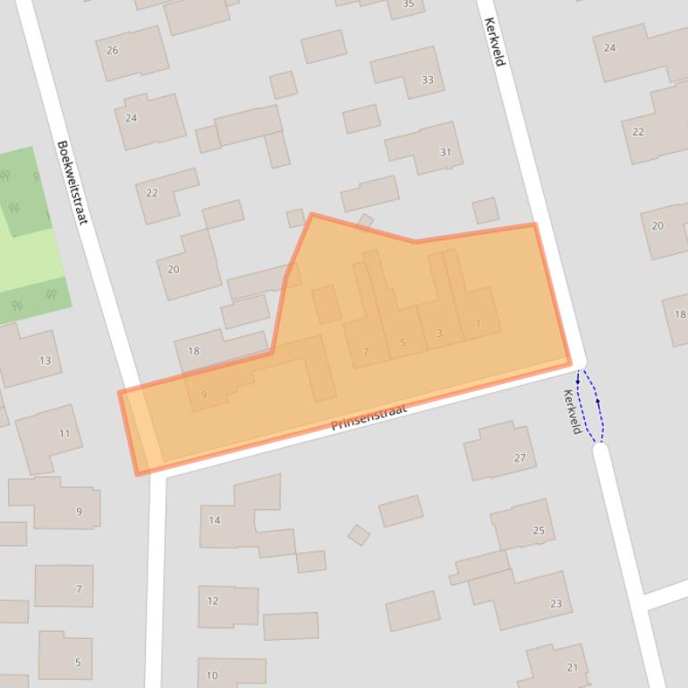 Kaart van postcodegebied 5388CC.