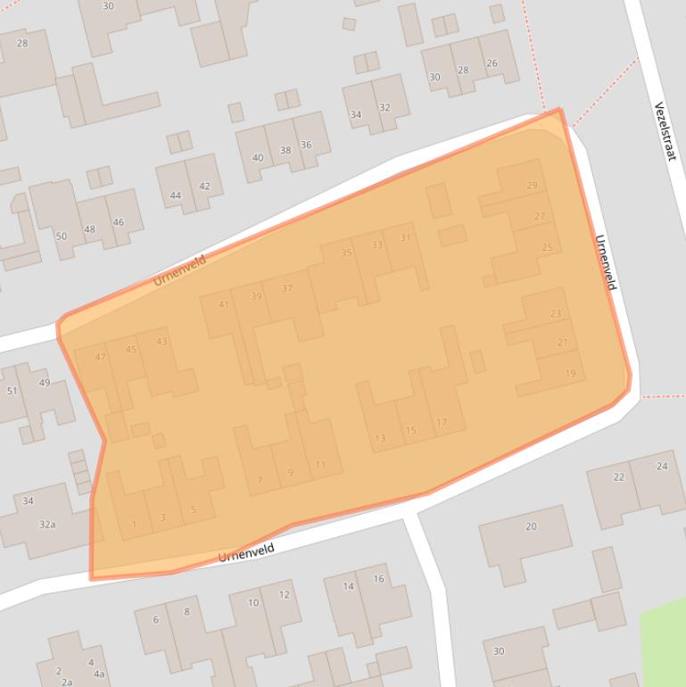 Kaart van postcodegebied 5388CJ.