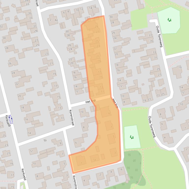 Kaart van postcodegebied 5388CN.