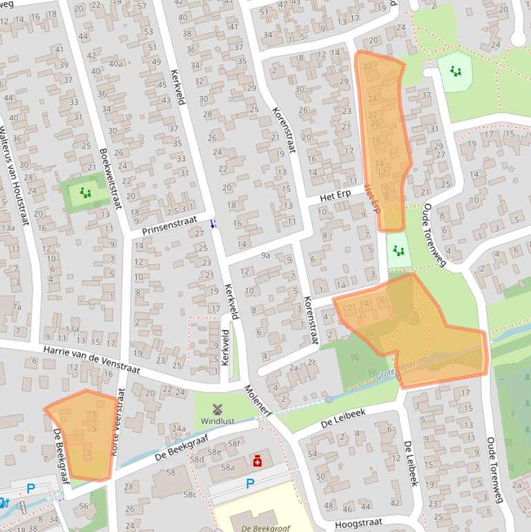 Kaart van postcodegebied 5388CP.