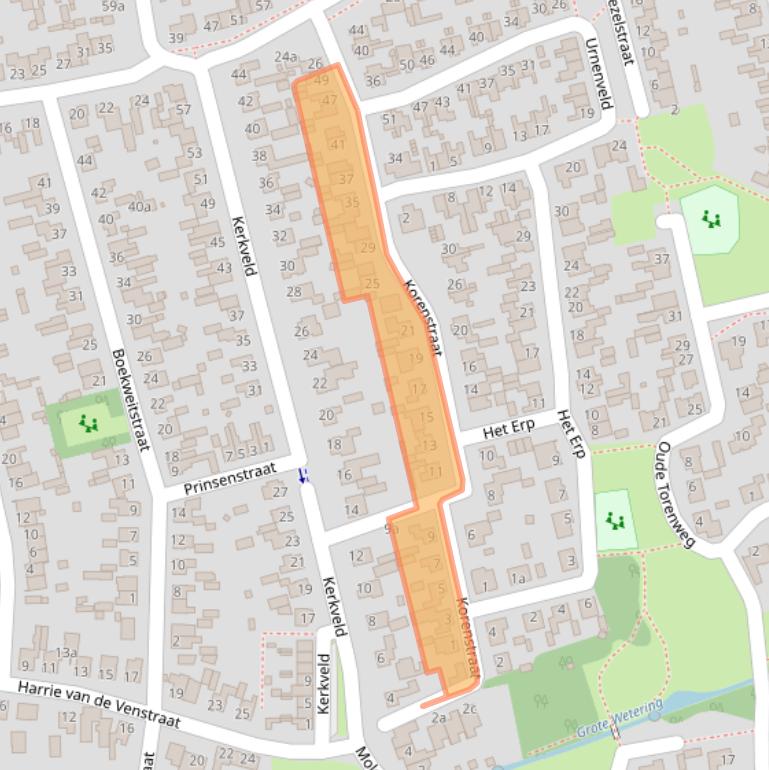 Kaart van postcodegebied 5388CR.