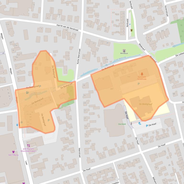 Kaart van postcodegebied 5388CV.