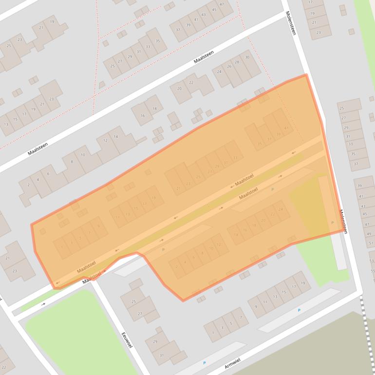 Kaart van postcodegebied 5388DA.