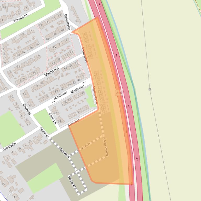 Kaart van postcodegebied 5388DD.