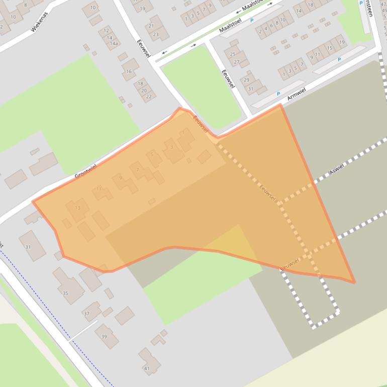 Kaart van postcodegebied 5388DK.