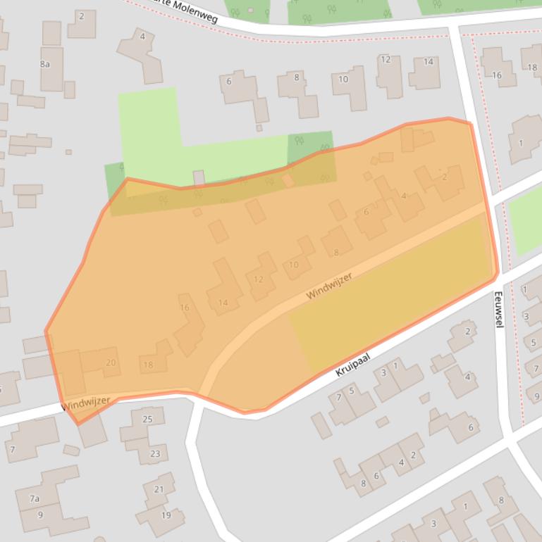 Kaart van postcodegebied 5388DL.