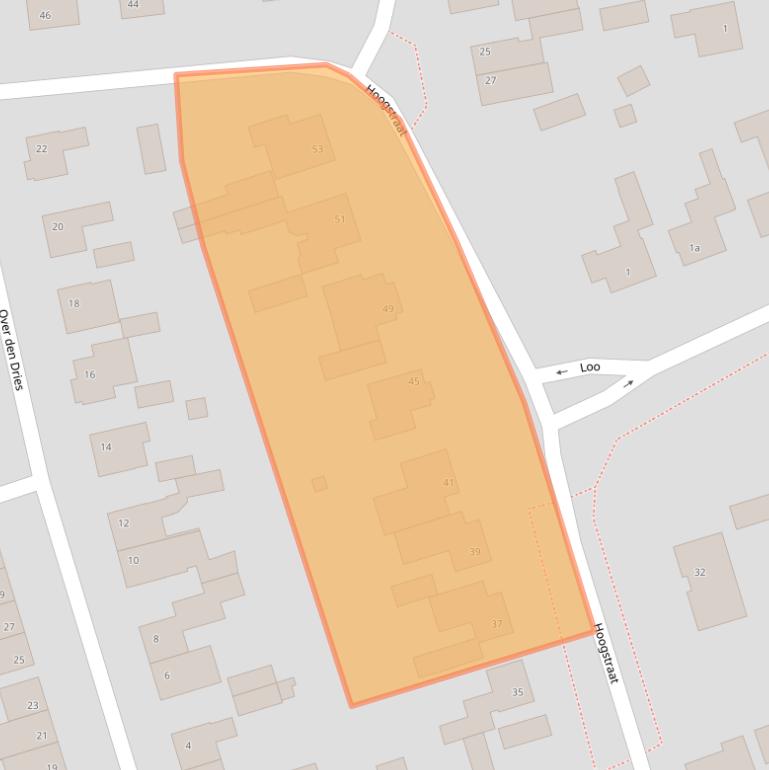 Kaart van postcodegebied 5388EB.