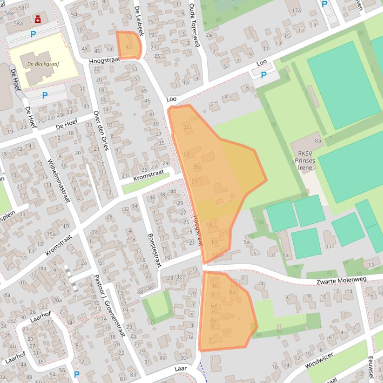 Kaart van postcodegebied 5388EC.