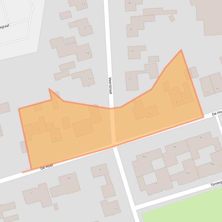 Kaart van postcodegebied 5388EK.