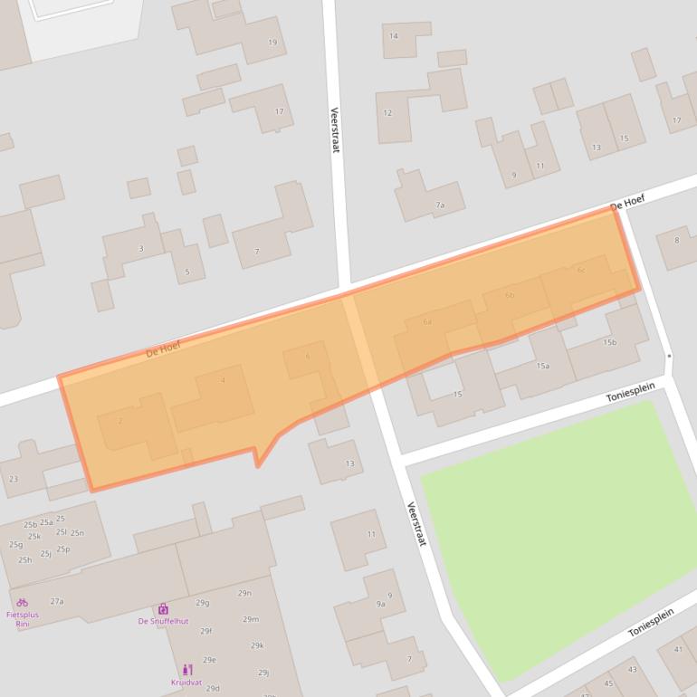 Kaart van postcodegebied 5388EM.