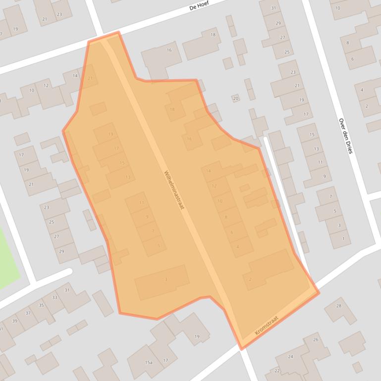 Kaart van postcodegebied 5388EP.