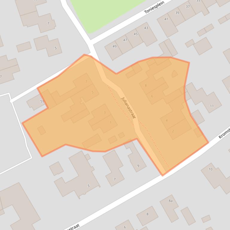 Kaart van postcodegebied 5388ER.