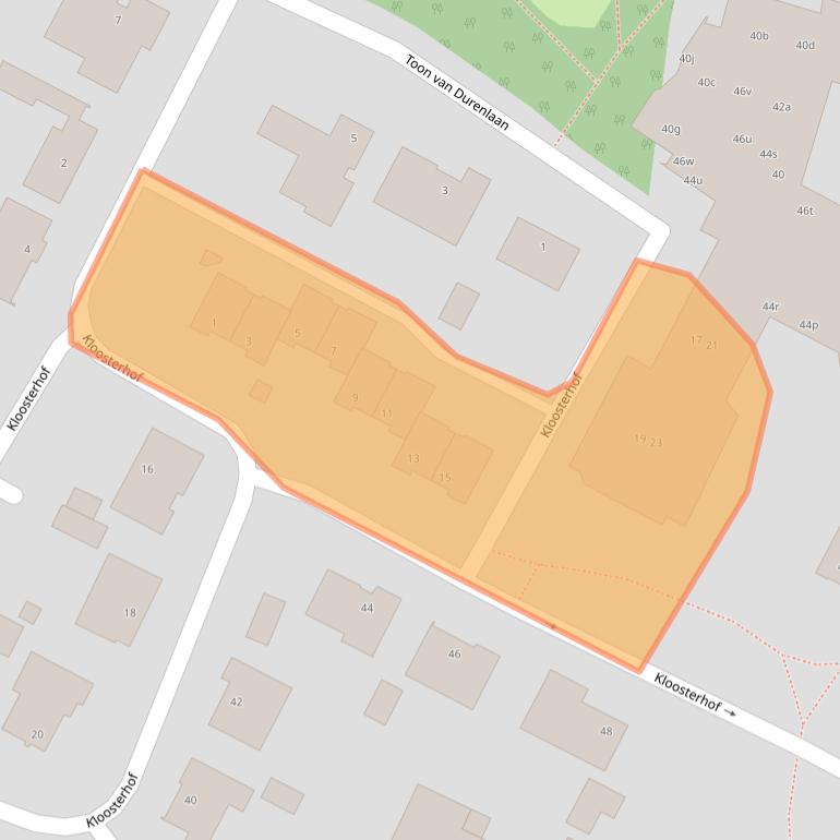 Kaart van postcodegebied 5388GC.