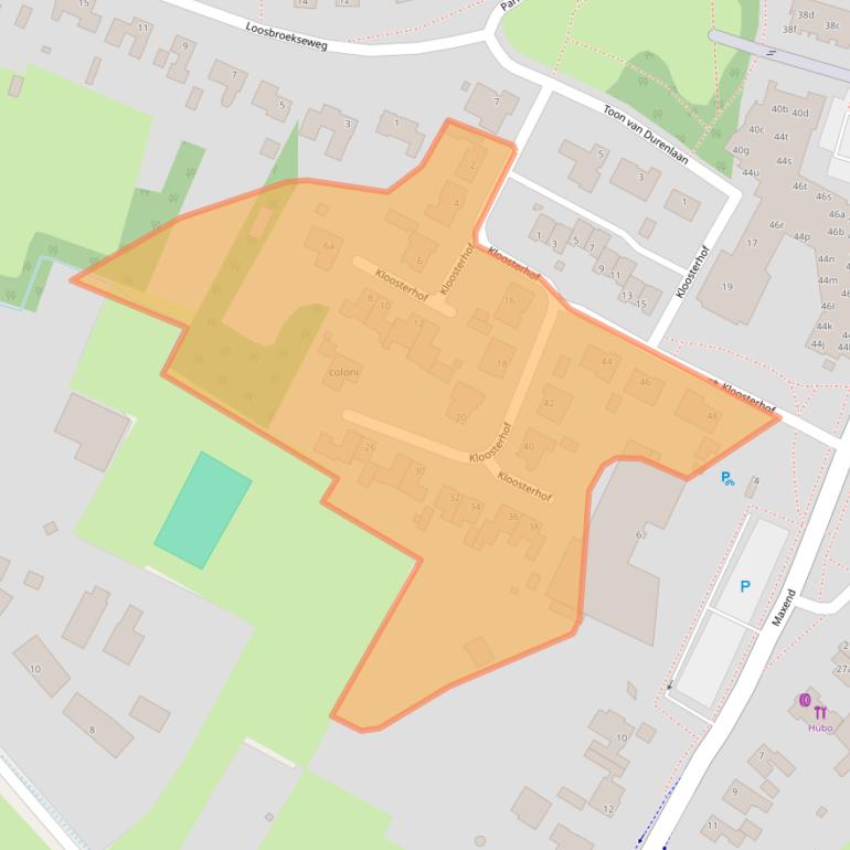 Kaart van postcodegebied 5388GD.