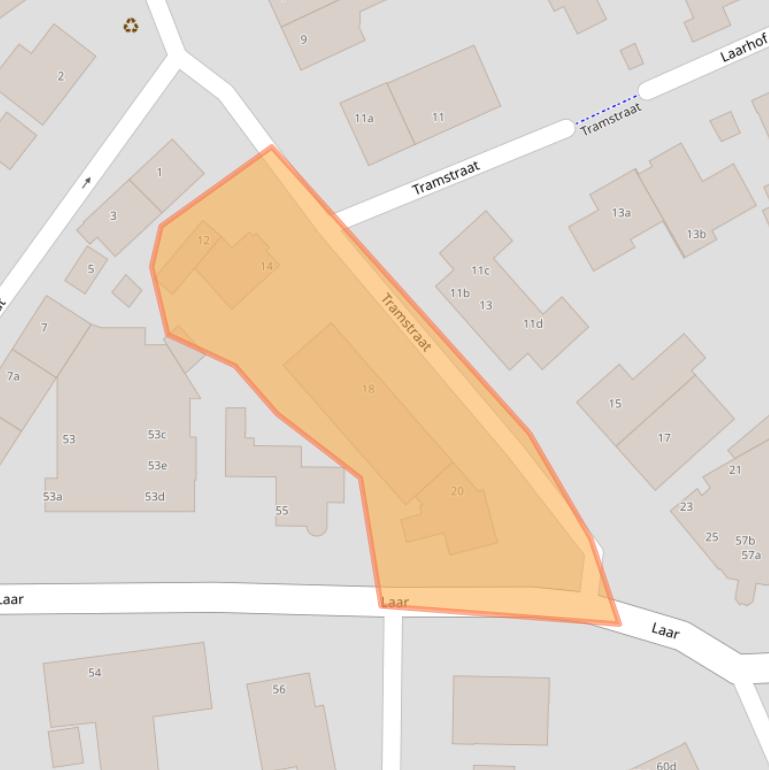 Kaart van postcodegebied 5388GG.