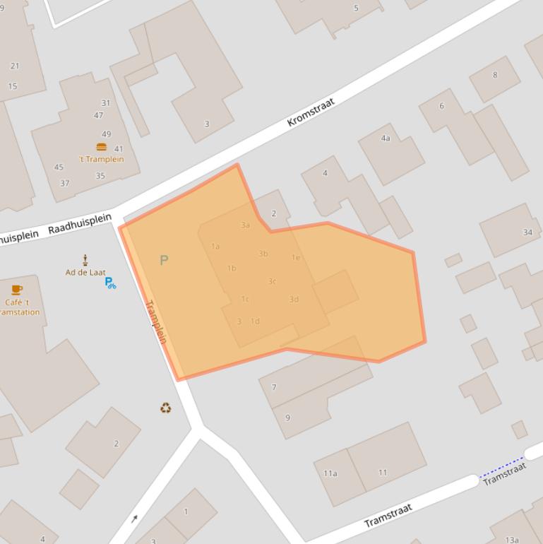 Kaart van postcodegebied 5388GJ.