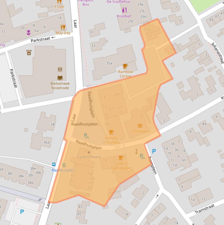 Kaart van postcodegebied 5388GM.