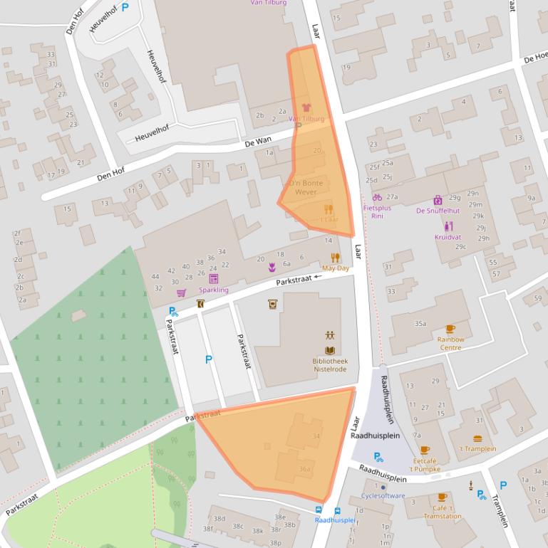 Kaart van postcodegebied 5388HG.