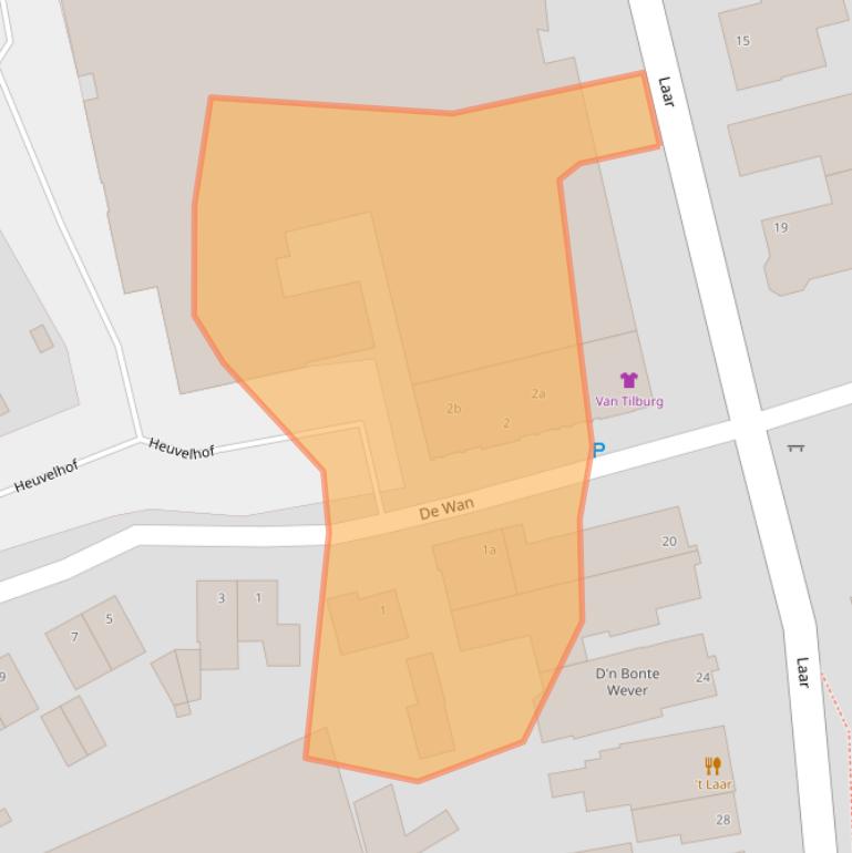 Kaart van postcodegebied 5388HJ.