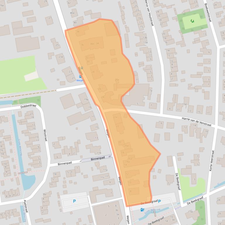 Kaart van postcodegebied 5388HN.