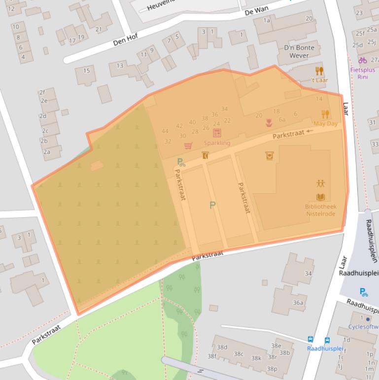 Kaart van postcodegebied 5388HS.