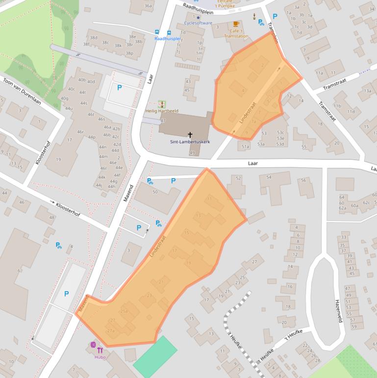 Kaart van postcodegebied 5388HT.