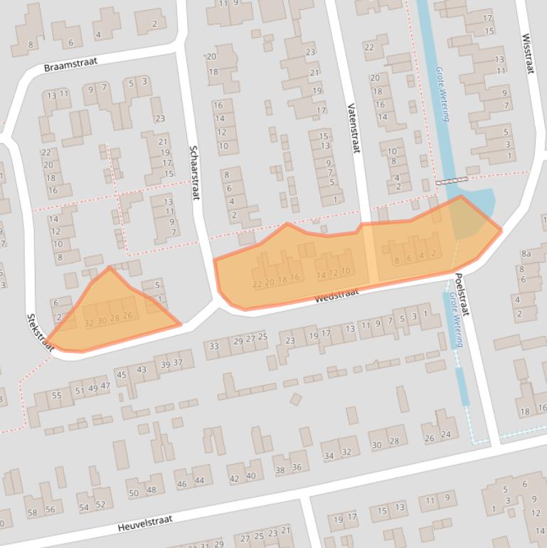 Kaart van postcodegebied 5388KD.