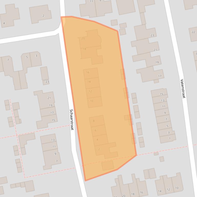 Kaart van postcodegebied 5388KN.