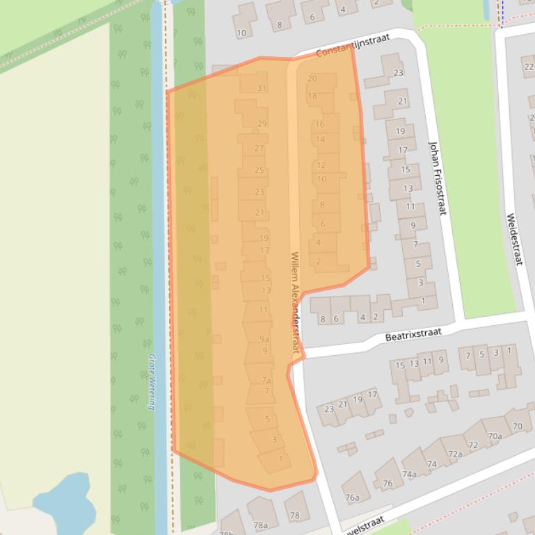 Kaart van postcodegebied 5388KP.