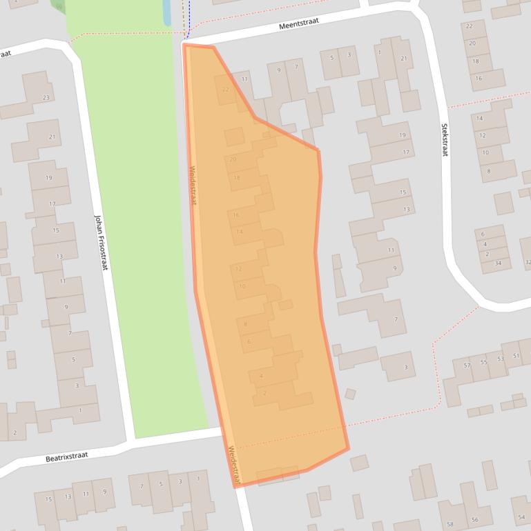 Kaart van postcodegebied 5388KW.