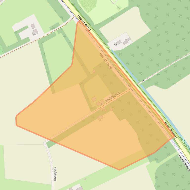 Kaart van postcodegebied 5388PG.