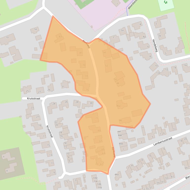 Kaart van postcodegebied 5388RH.