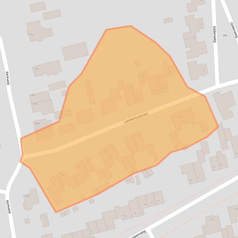 Kaart van postcodegebied 5388RP.